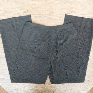 Lafayette 148 New York size 12 100% virgin wool striped wide leg trousers pants